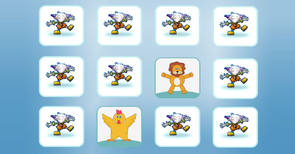 Image Happy Animals Memory Game